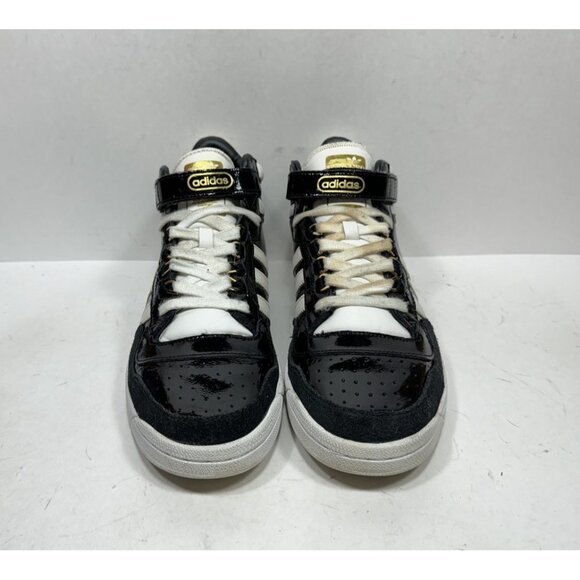 Adidas Concord 2 Mid Black Patent Leather Sneaker Men’s Size 11 BB8775 Shoes - Picture 3 of 11